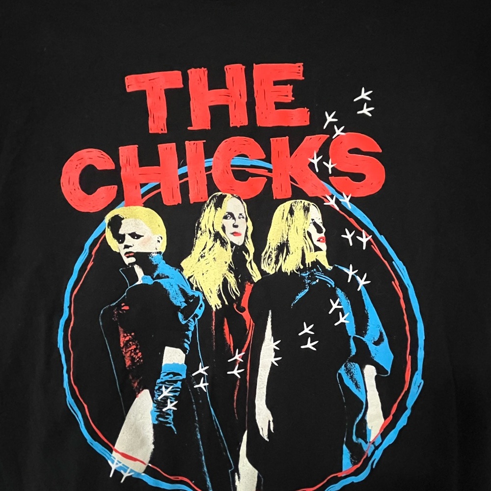The Chicks Black Graphic T-Shirt, Sz L, EUC - Picture 2 of 4